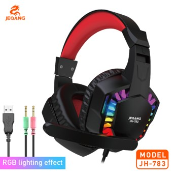 Casque Gamer RGB JH-783 – Son HD 108dB – Double Prise USB & Jack 3.5mm
