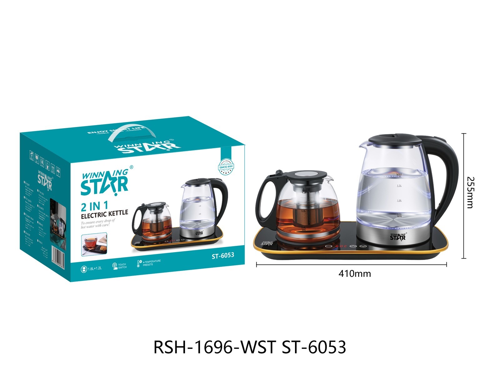 Bouilloire électrique ST-6053 WINNINGSTAR 1,8 L, 2000 W