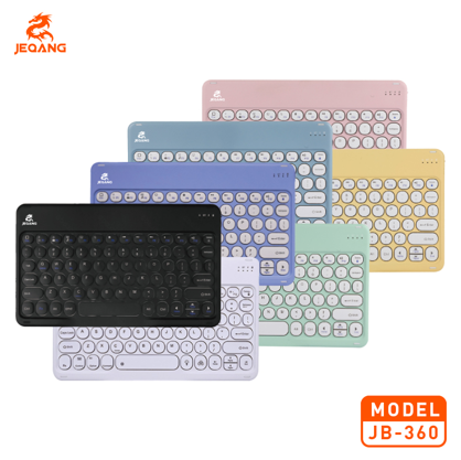 Clavier Bluetooth Ultra-Slim JB-360 – Seulement 160g – Recharge Type-C – Épaisseur 6mm – Connexion Bluetooth Haute Stabilité – Compatible iOS/Android/Windows