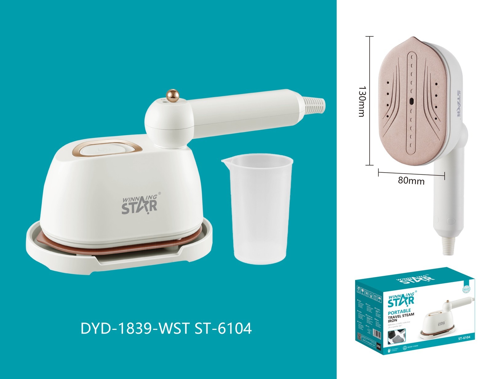 Défroisseur à vapeur ST-6104 WINNINGSTAR pour voyage