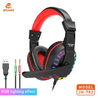 Casque Gamer JH-782 "Pro Glow" – RGB Dynamique – Double Connectique USB & Jack