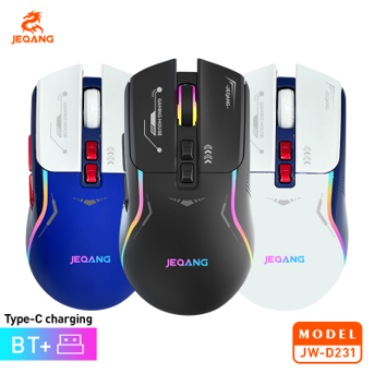 Souris Gaming RGB JW-D231 Dual-Mode – 7 Boutons (7D) – Rechargeable Type-C – Précision 3600 DPI – Finition Frost Premium