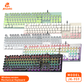 Clavier Mécanique JK-959 – Format Complet 104 Touches – Caractères Lumineux Haute Précision – Gravure Laser UK – Châssis Robuste & Ergonomique