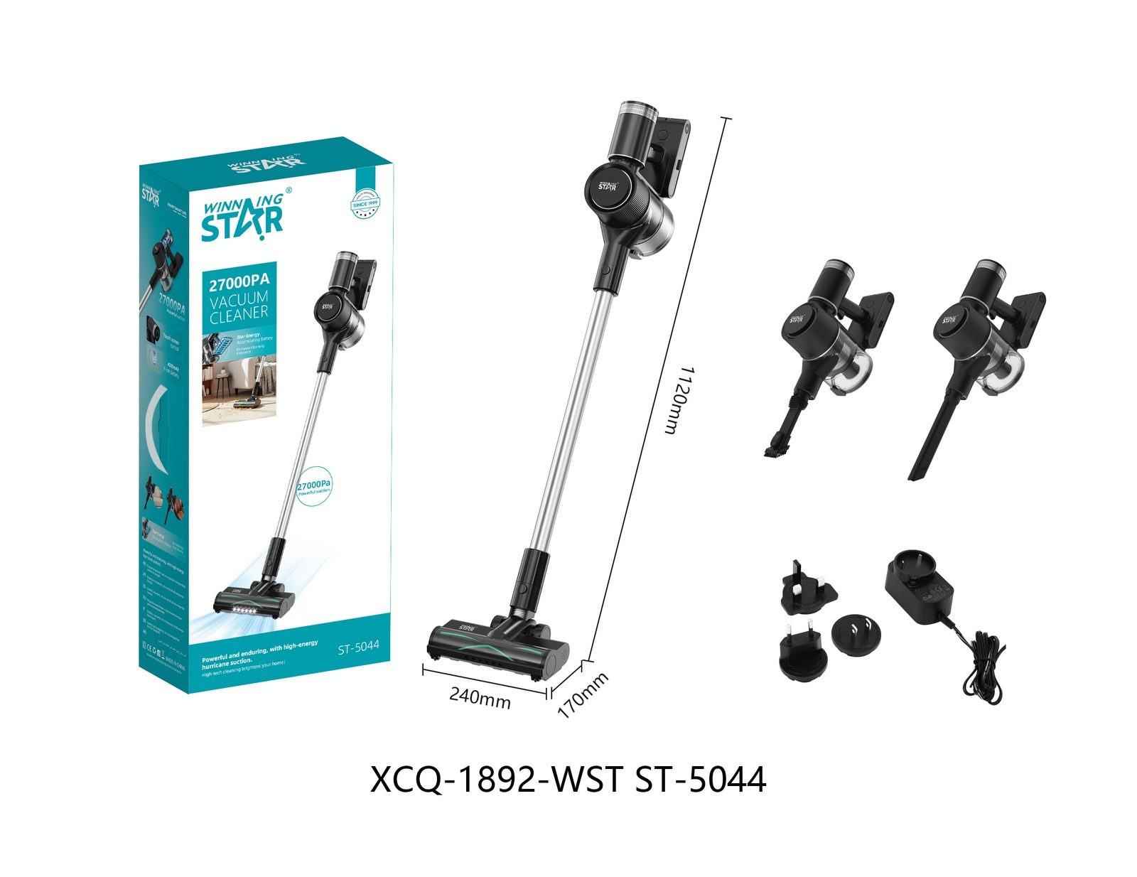 Aspirateur à main ST-5044 WINNINGSTAR 2 en 1, 1 L