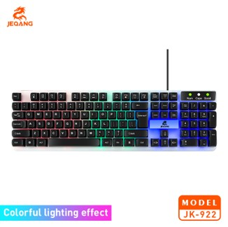 Clavier JK-922 Rainbow Edition – Touches Suspendues "Mechanical Feel" – 19 Touches Anti-Ghosting – Finition UV Haute Résistance – Contrôle One-Touch