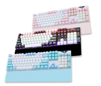 Clavier Mécanique JK-919A – Avec Repose-Poignet – Étanche (Waterproof) – Switchs Verts Interchangeables – Éclairage Custom & Châssis Métal