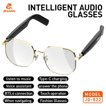 Lunettes Connectées JG-822 – Bluetooth 5.4 & Assistant Vocal Intelligent