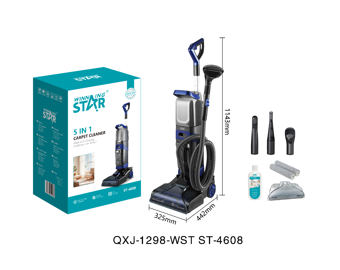 Machine de nettoyage de tapis ST-4608 WINNINGSTAR à vapeur, étanche IPX4, 3,8 L