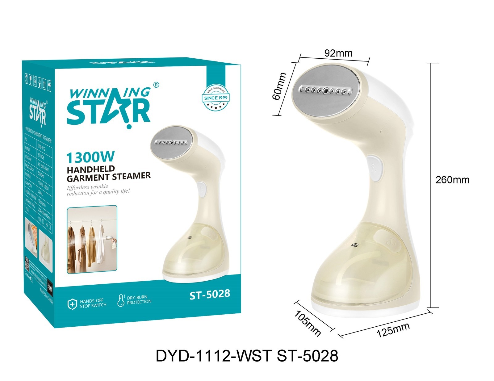 Défroisseur à vapeur ST-5028 WINNINGSTAR portable, 1100 W