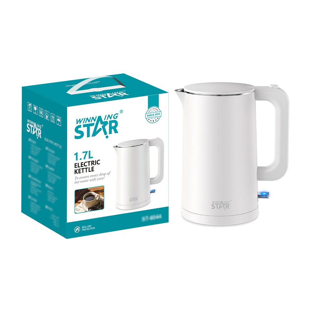 Bouilloire électrique ST-6044 WINNINGSTAR 1,7 L, 1500 W - Blanc