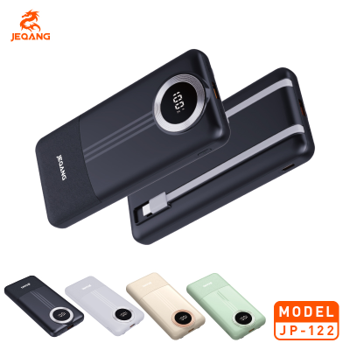 Power Bank Ultra-Rapide 22.5W JP-122 – Câbles Intégrés iOS & Type-C