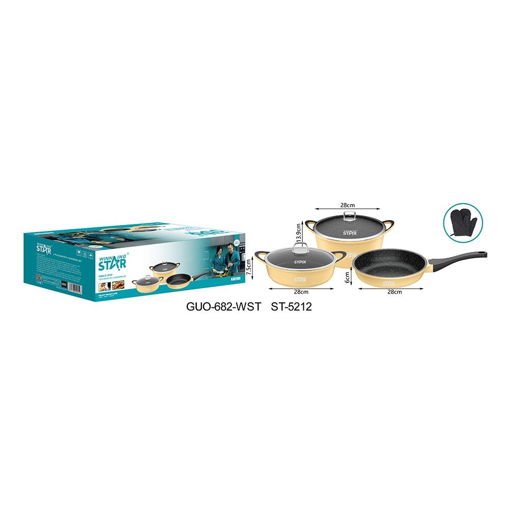 Batterie de cuisine antiadhésive ST-5212 WINNINGSTAR