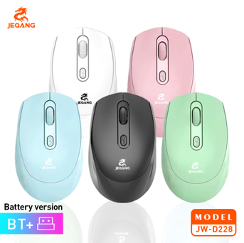 Souris Ultra-Fine JW-D228 Dual-Mode – Design Fashion & Molette Bille – 4D Silencieuse – Connexion 2.4G + Bluetooth – Économie d'Énergie Intelligente