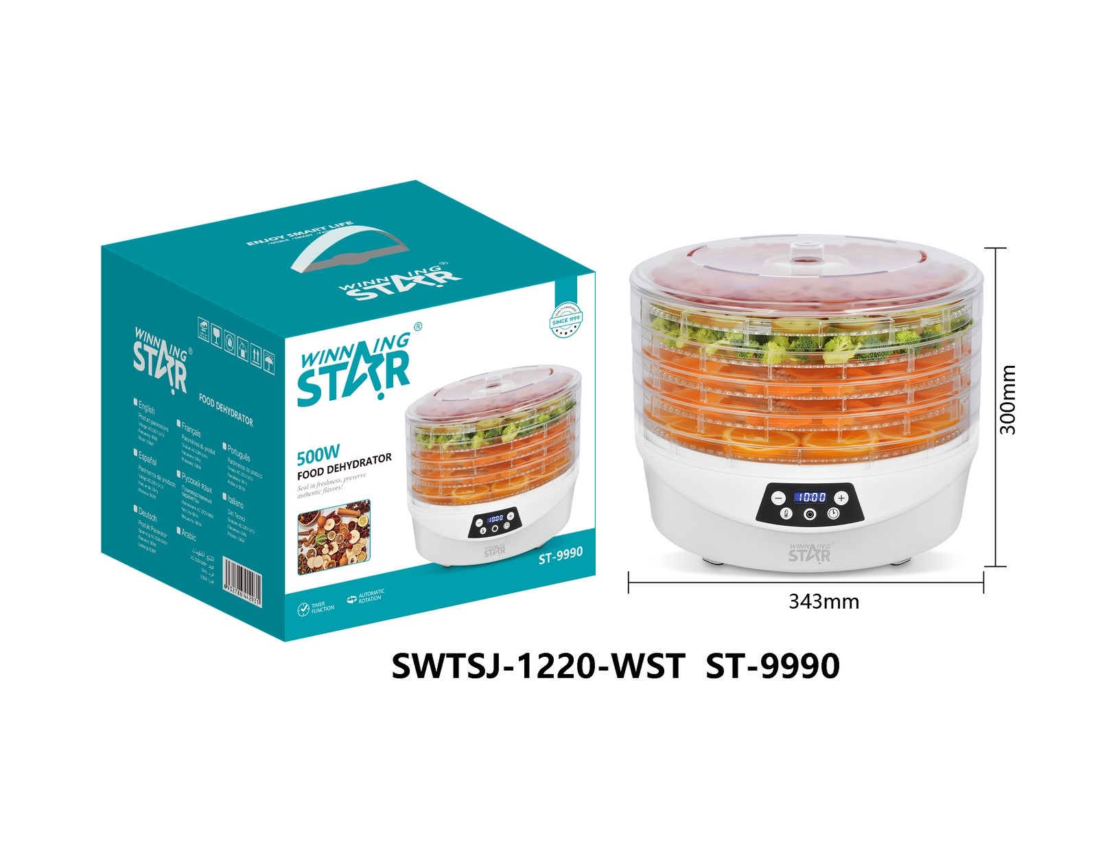 Déshydrateur alimentair ST-9990 WINNINGSTAR 14,5 L