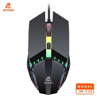 Souris Filaire JM-530 Business Glow – Éclairage "Colorful Breathing" – 4 Boutons (4D) – DPI Ajustable 3 Vitesses – Câble 1,5m Haute Résistance