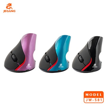 Souris Verticale Ergonomique JW-581 – Sans Fil 2.4G – 6 Boutons de Contrôle – Design Posture Naturelle – Batterie Lithium Rechargeable