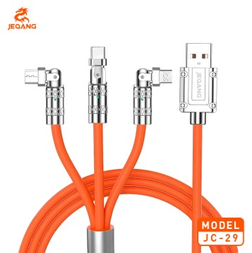 JC-291/3 elbowios/android/type-c 180°SiliconeFast charging