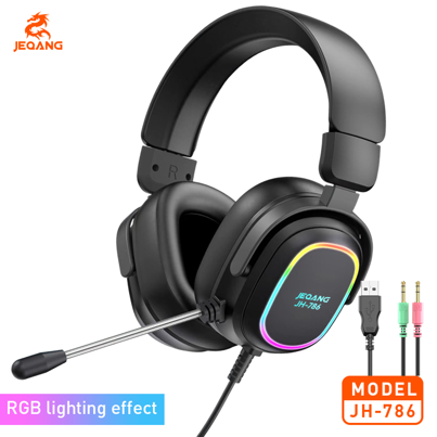 Casque Gamer JH-786 "Dynamic RGB" – Haut-parleurs 50mm – Double Connectique