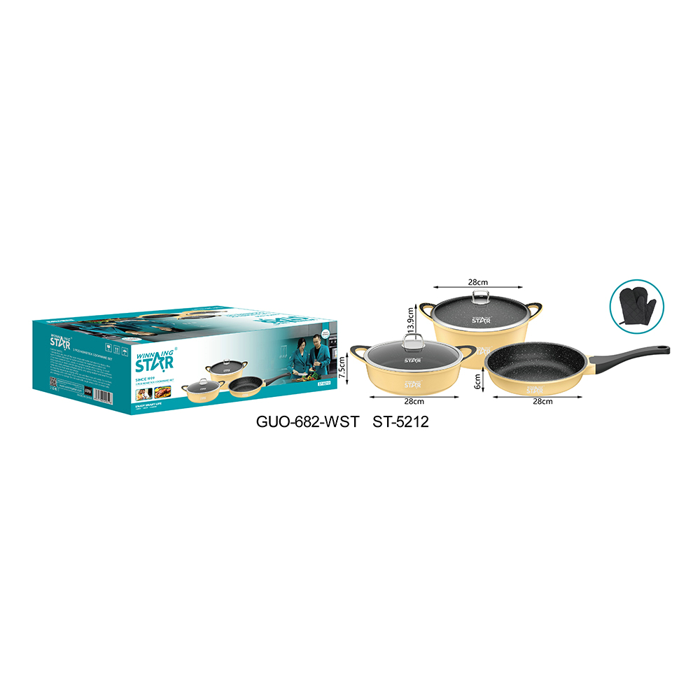 Batterie de cuisine antiadhésive ST-5212 WINNINGSTAR