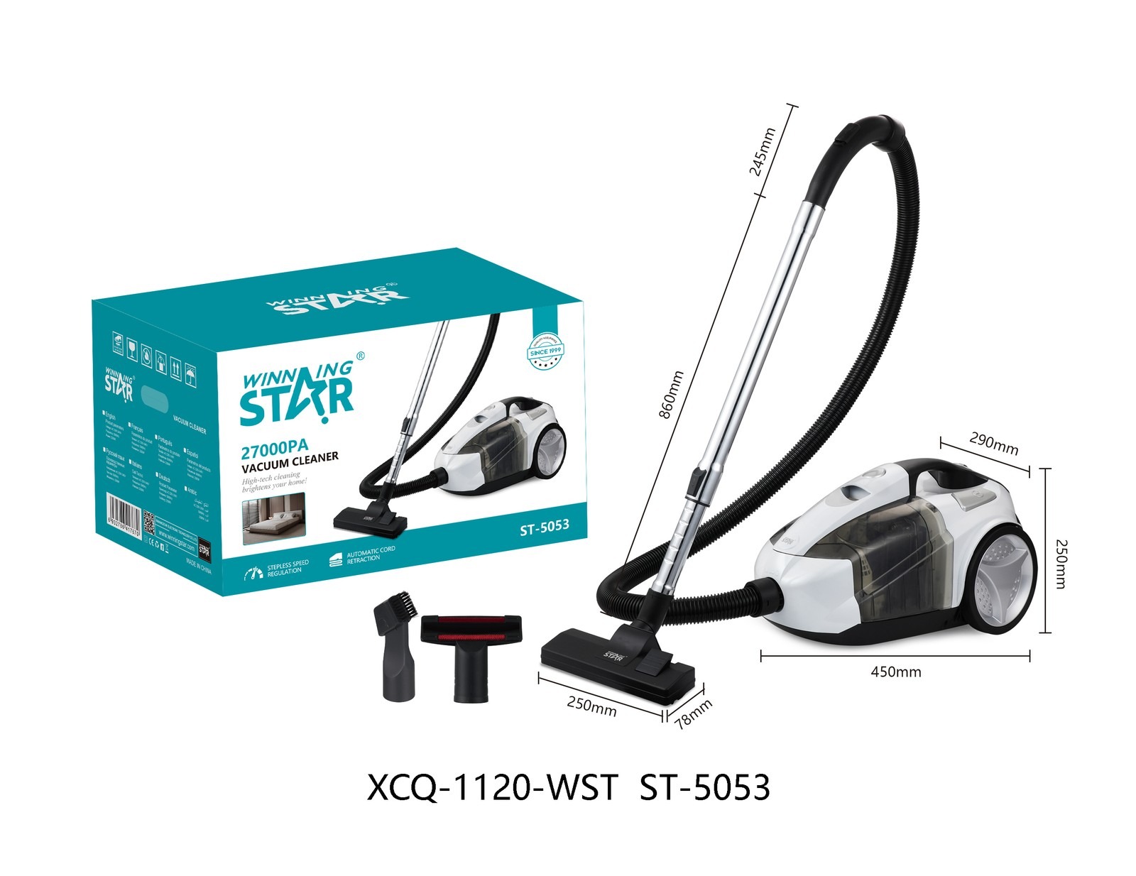 Aspirateur ST-5053 WINNINGSTAR 3,0 L, 2200 W