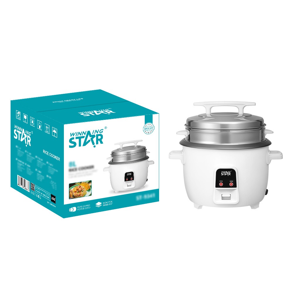 Cuiseur à riz ST-9341 WINNINGSTAR à vapeur, 8 L, 1300 W - Blanc