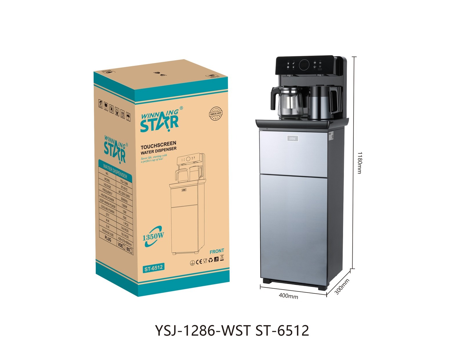 Machine à thé ST-6512 WINNINGSTAR tactile
