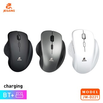 Souris Slim JW-D221 Dual-Mode – Bluetooth + 2.4G – Molette Bille & Design Ultra-Plat – Rechargeable & Silencieuse – Finition Fashion