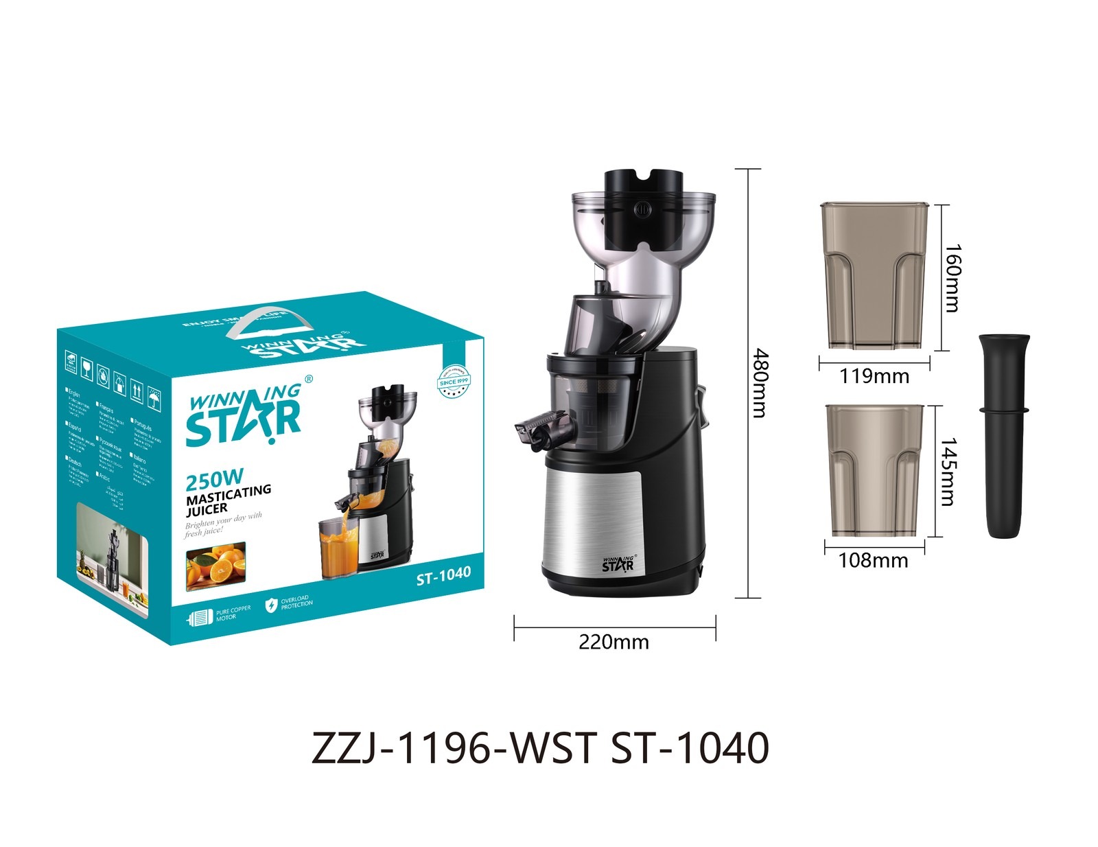 Extracteur de jus ST-1040 WINNINGSTAR