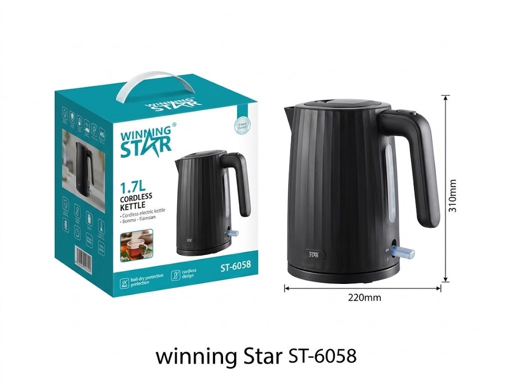 Bouilloire électrique ST-6058 WINNINGSTAR 1,7 L, 2000 W