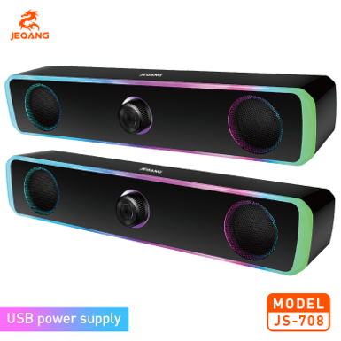 Barre de Son Desktop JS-708 – Double Diaphragme Runway – Batterie 800 mAh