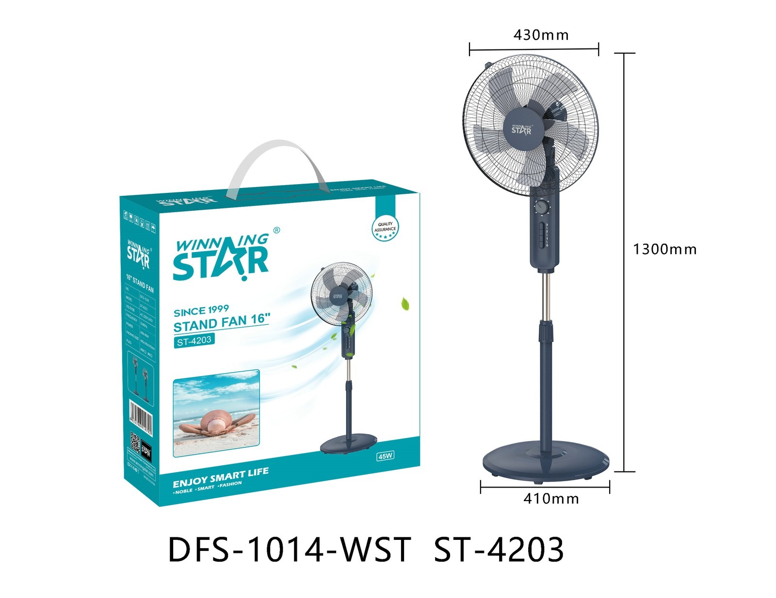 Ventilateur électrique ST-4203 WINNINGSTAR 16 pouces
