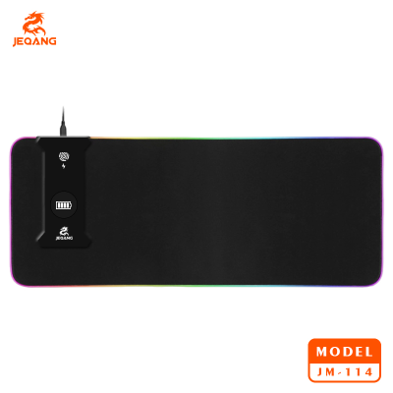 Tapis de Souris avec Recharge Sans Fil JM-114 – Rétroéclairage RGB 14 Modes