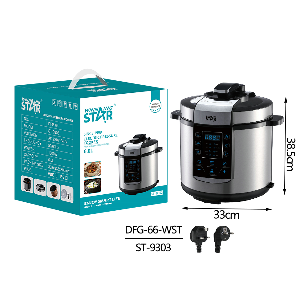 Autocuiseur électrique ST-9303 WINNINGSTAR à vapeur, 6 L, 1000 W
