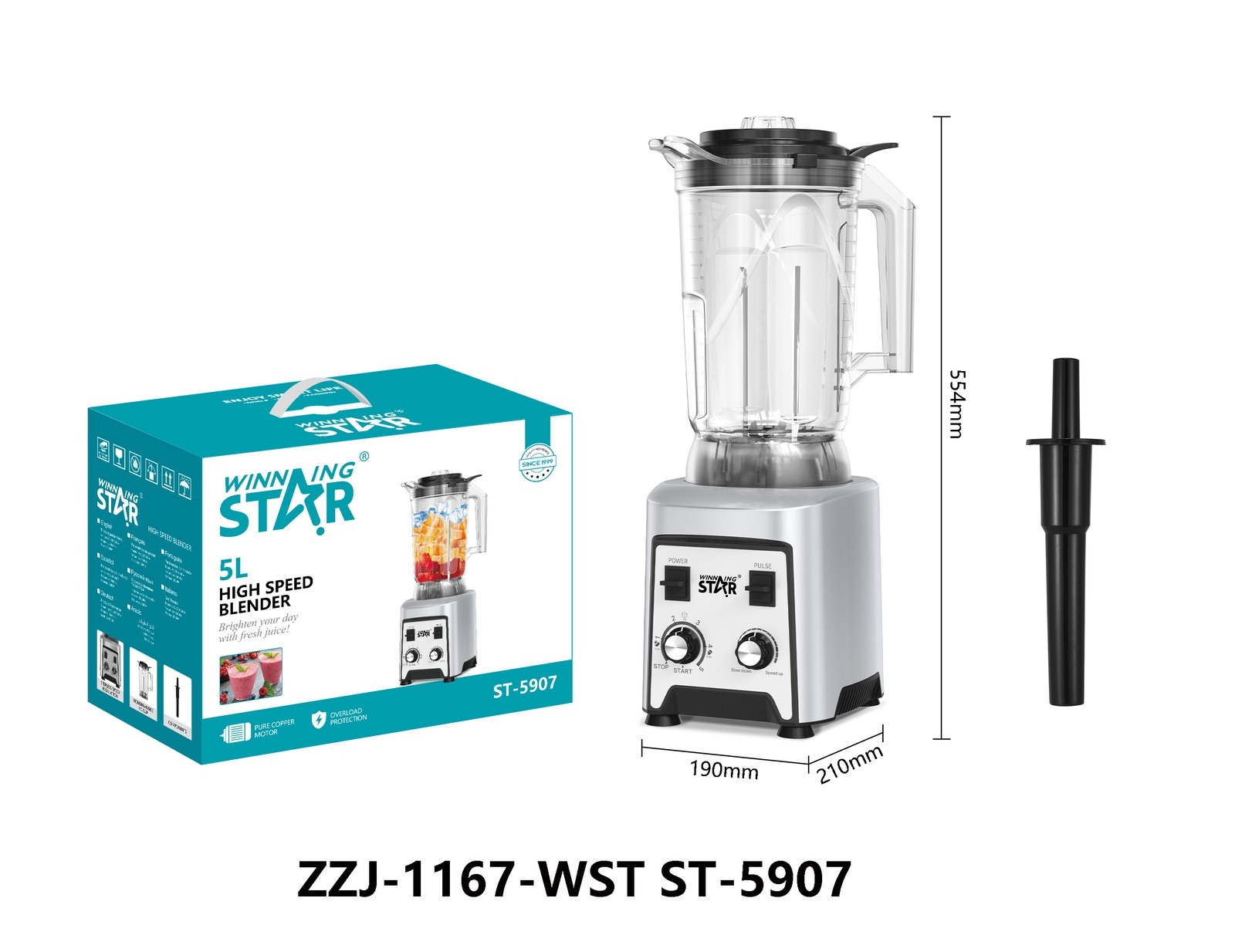 Mixeur ST-5907 WINNINGSTAR 5 L