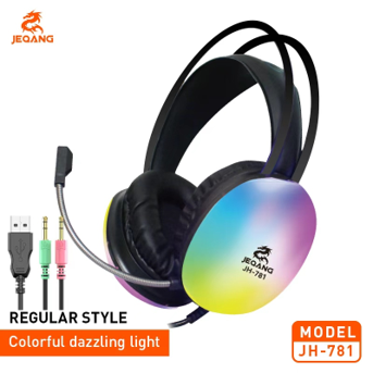 Casque Gamer JH-781 – Lumineux 7 Couleurs – Haut-parleurs 50mm – Confort XXL