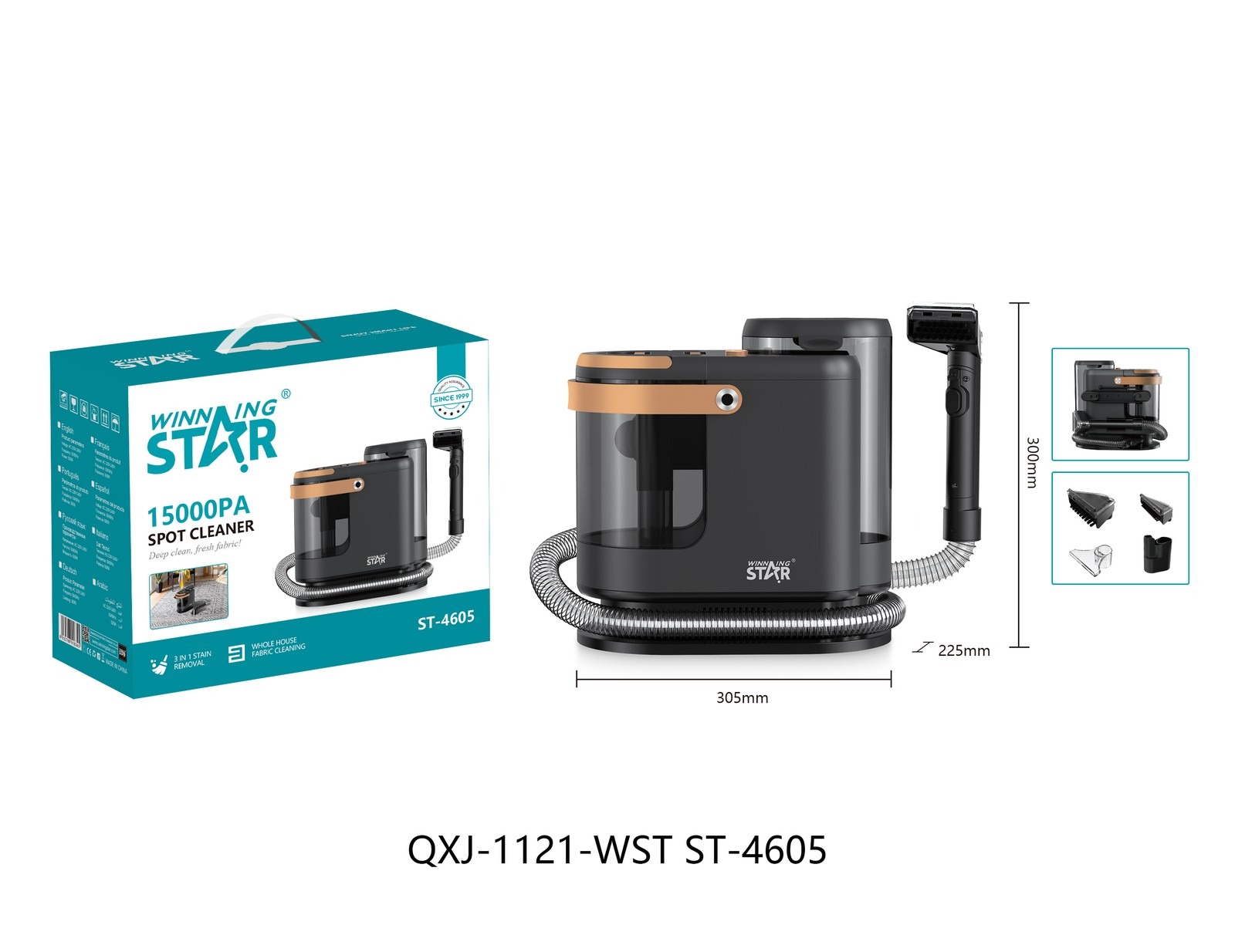 Nettoyeur de tissus ST-4605 WINNINGSTAR étanche IPX4