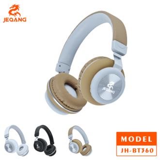 Casque Bluetooth JH-BT360 "Velvet Touch" – Finition Gomme – Radio FM & Carte SD