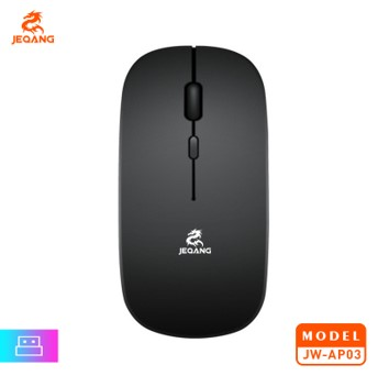 Souris Sans Fil JW-AP03 2.4G – Profil Ultra-Plat & Molette Bille – 4D Silencieuse – Rechargeable – Haute Stabilité & Anti-Interférence