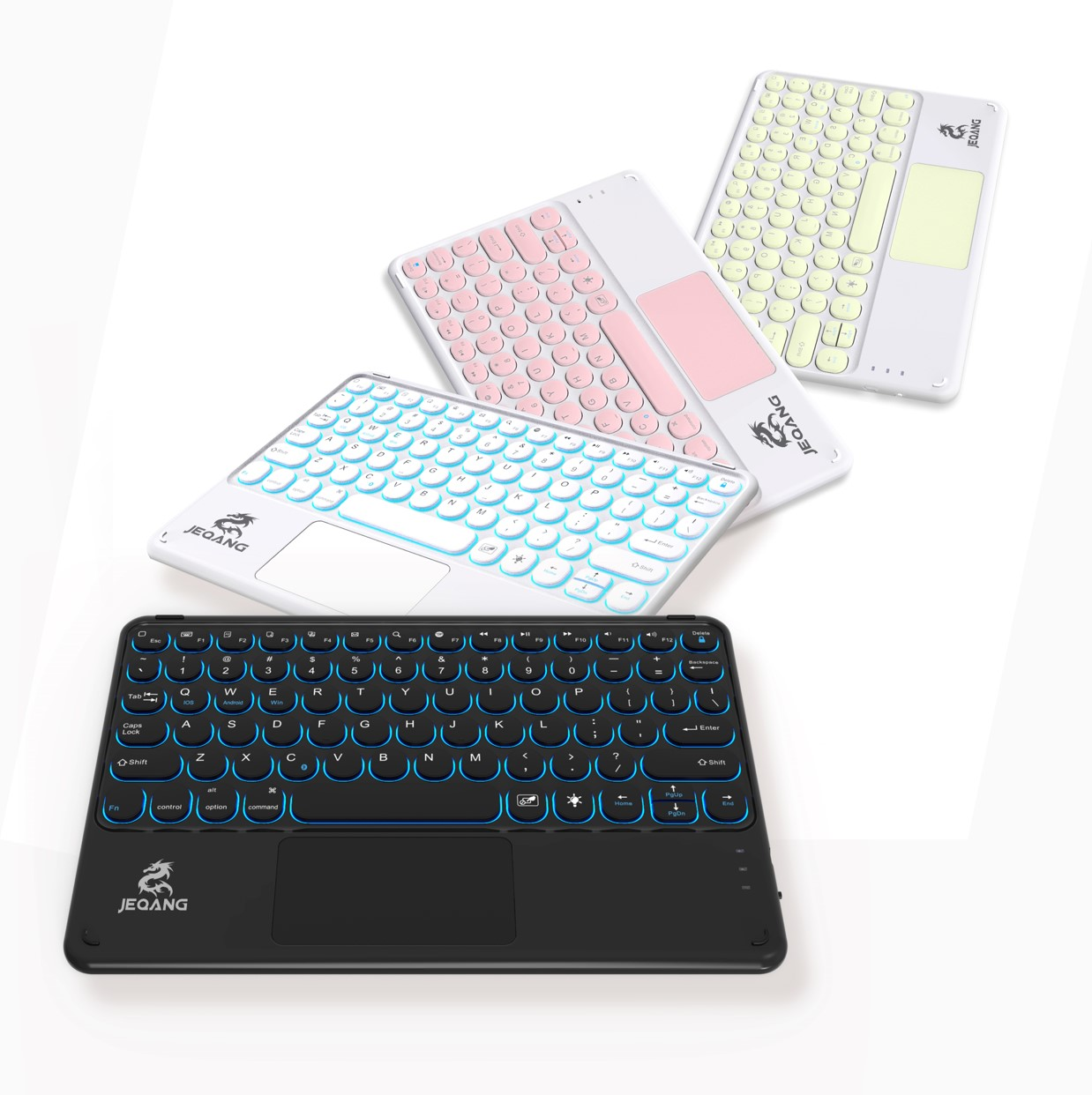 Clavier Bluetooth JB-382 Backlight – Pavé Tactile & Rétroéclairage Intégrés – Recharge Type-C – Ultra-Mince 6mm – Seulement 181g