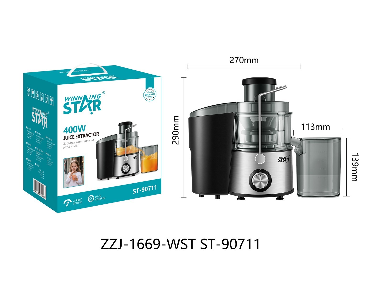 Extracteur de jus ST-90711 WINNINGSTAR 1,5 L