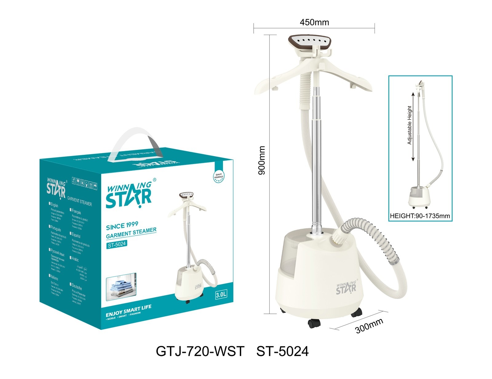 Défroisseur à vapeur ST-5024 WINNINGSTAR 3 L, 2200 W
