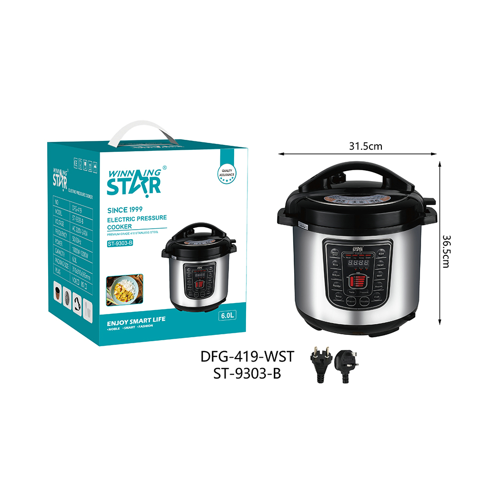 Cuiseur à riz ST-9303-B WINNINGSTAR à vapeur, 6 L, 1000 W