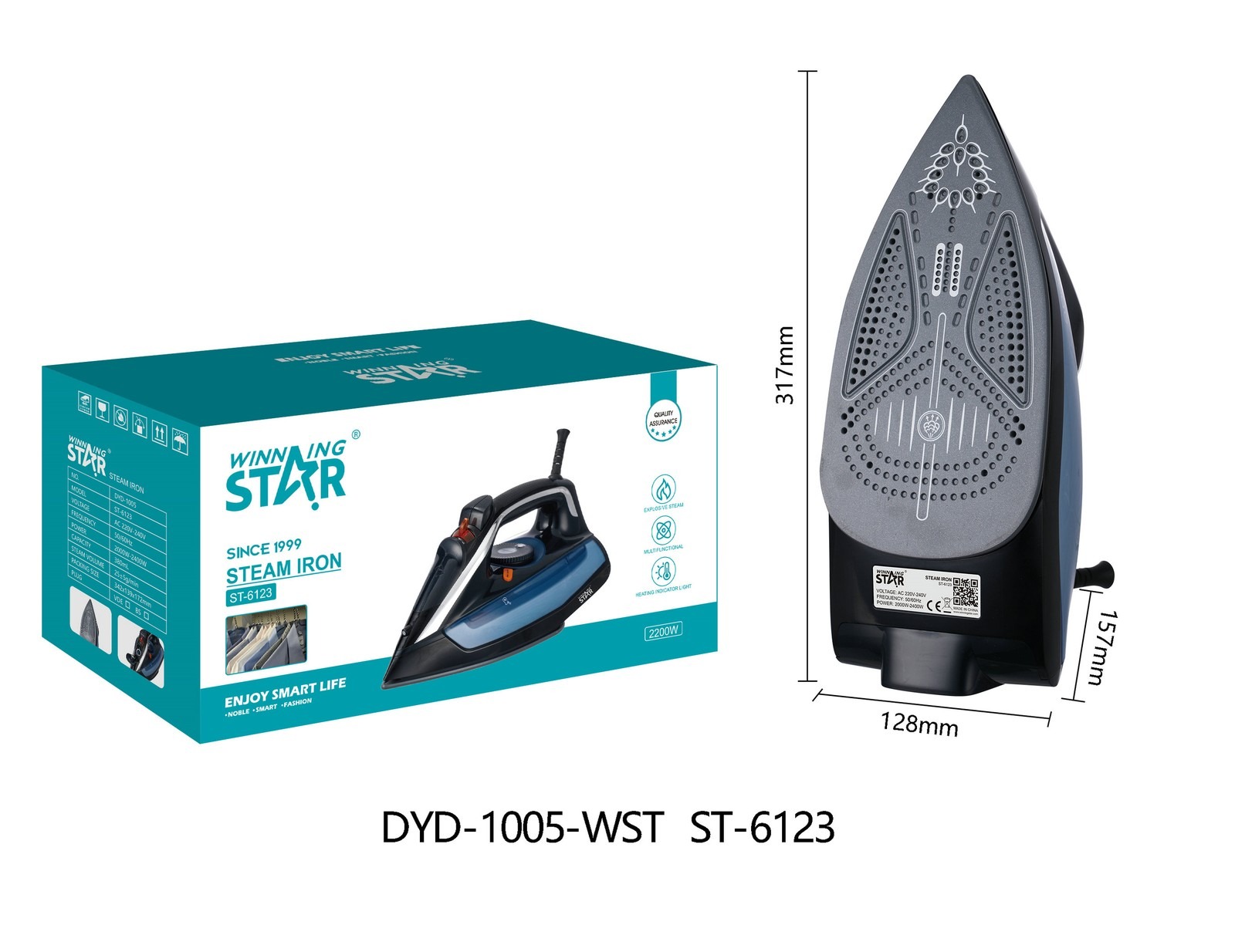 Fer à repasser ST-6123 WINNINGSTAR à vapeur