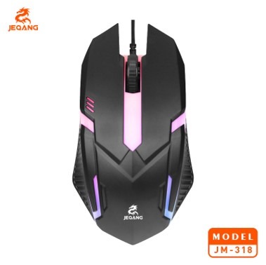 Souris Filaire JM-318 Light-Emitting – Rétroéclairage LED – Connexion USB Plug & Play – Câble 1,5m – Robuste et Élégante