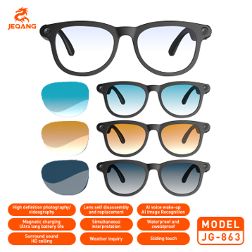 Lunettes Intelligentes JG-863 "Full Vision" – Caméra HD, Traduction IA & Enregistreur