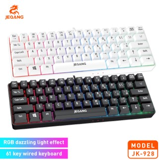 Clavier Gaming JK-928 Mini 60% – 61 Touches Ultra-Compact – Éclairage RGB Dazzling – Connexion Type-C Amovible – Design Minimaliste