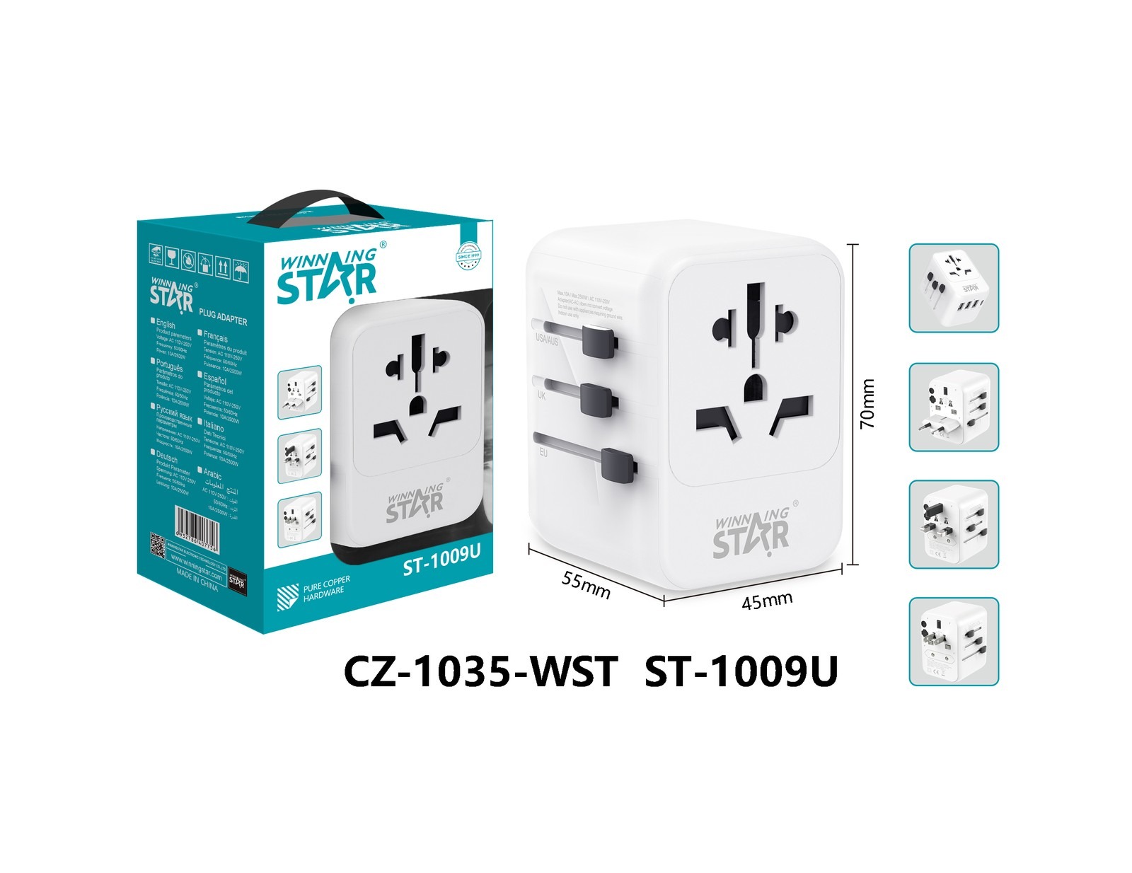 Adaptateur secteur ST-1009U WINNINGSTAR