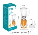 Extracteur de jus ST-2815 WINNINGSTAR 2 en 1, 1,5 L - Orange / blanc