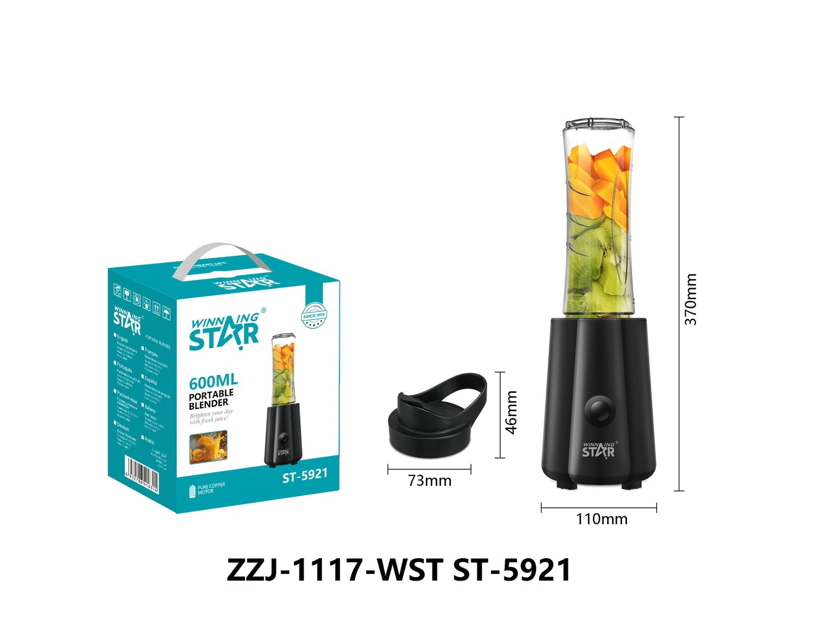 Extracteur de jus ST-5921 WINNINGSTAR 0,6 L