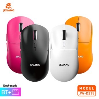 Souris Triple Mode JW-D235 (Filaire + 2.4G + Bluetooth) – Ergonomie 6D – Batterie Rechargeable 500mAh – Haute Précision 1600 DPI – Compatible Mac & Windows